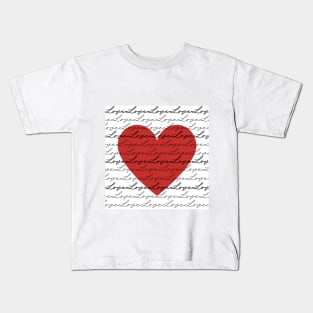 Love Letter 3D printed on Red Heart Kids T-Shirt